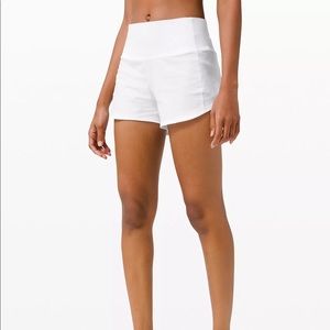 Lululemon Speed Up Short 4" size 8 Tall white